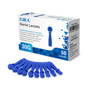 Products Deluxe bundle- FORA 6 Connect Multi-functional Monitoring System (mg/dL) with 6 parameter test strips.