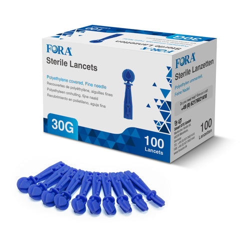 FORA Sterile Lancets 30G / 100 pieces